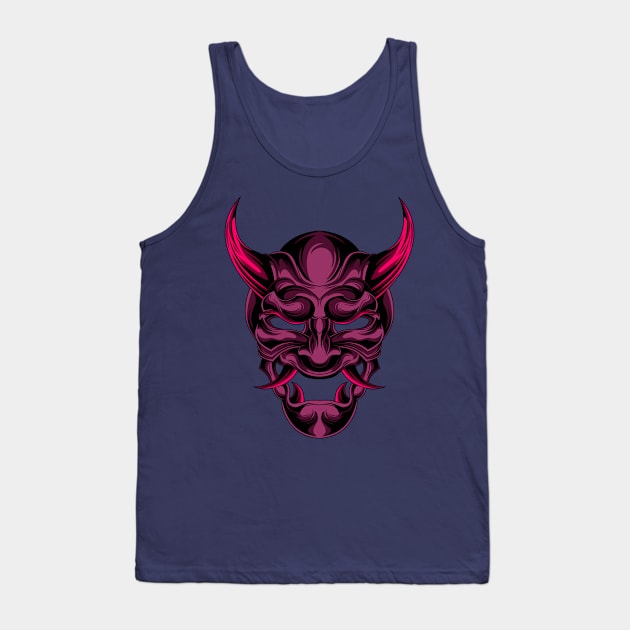 PURPLE DEMON MASK Tank Top by sugiartoss_